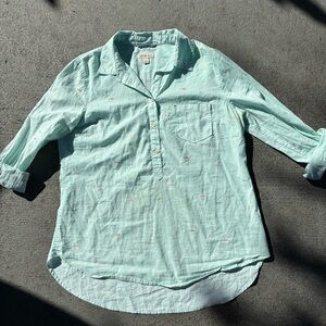 Merona Light Green Casual Button Down Shirt